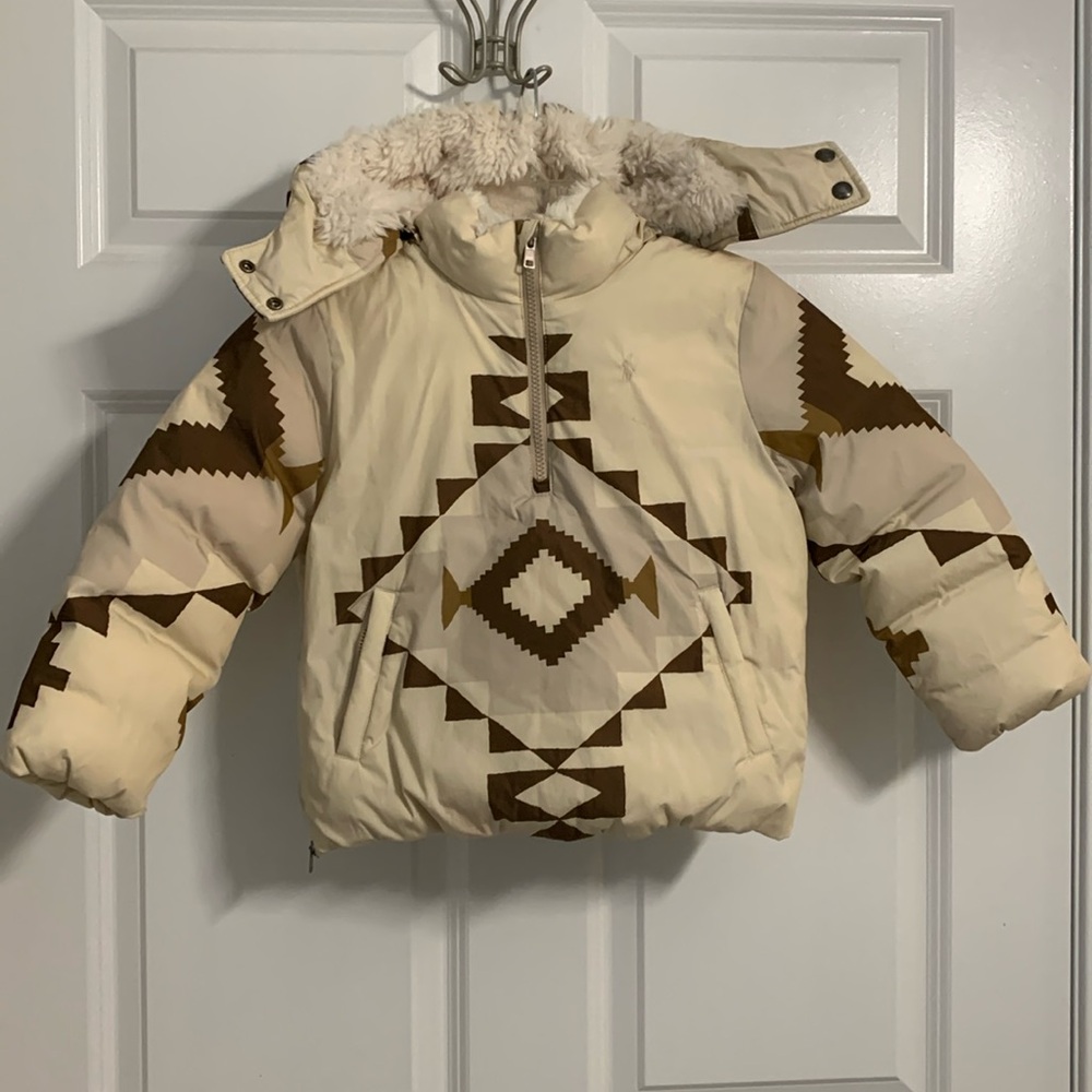 SOLD Polo by Ralph Lauren Unisex Aztec print down-lined winter coat - Picture 1 of 9
